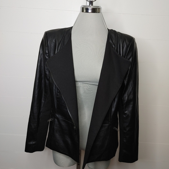 DKNY Faux Leather Jacket Size M - Picture 7 of 16